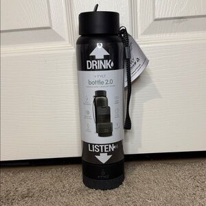 TYLT Drink Bottle 2.0 with Built In Bluetooth Speaker - Black